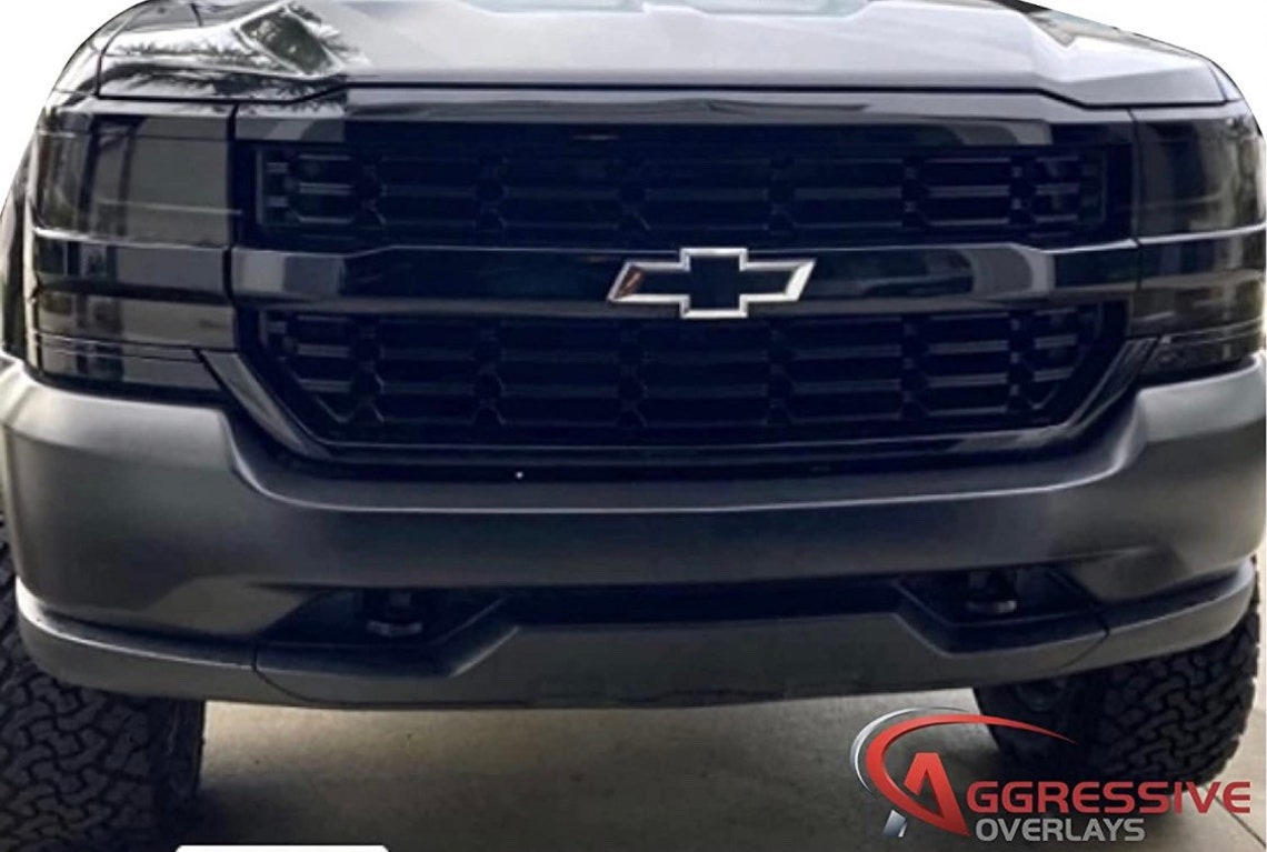 20162018 Chevy Silverado 1500 Smoked Headlight Tint Film Etsy