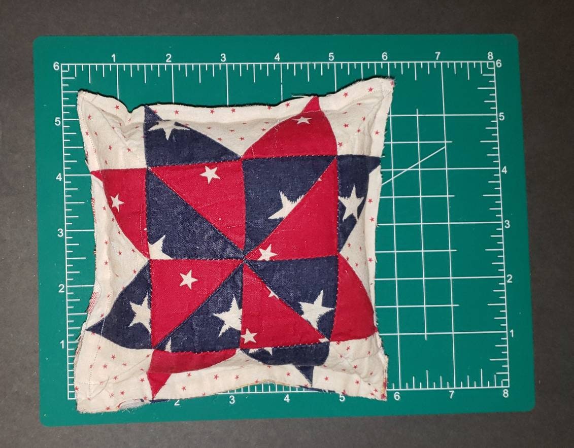 Vintage Cutter Quilt Pillow Vintage Handmade Sampler Quilt Etsy