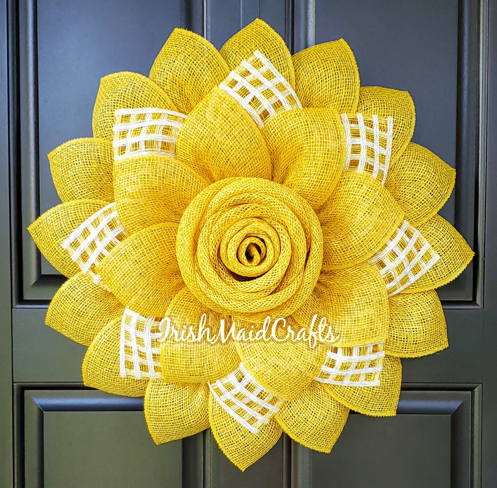 yellow poly burlap