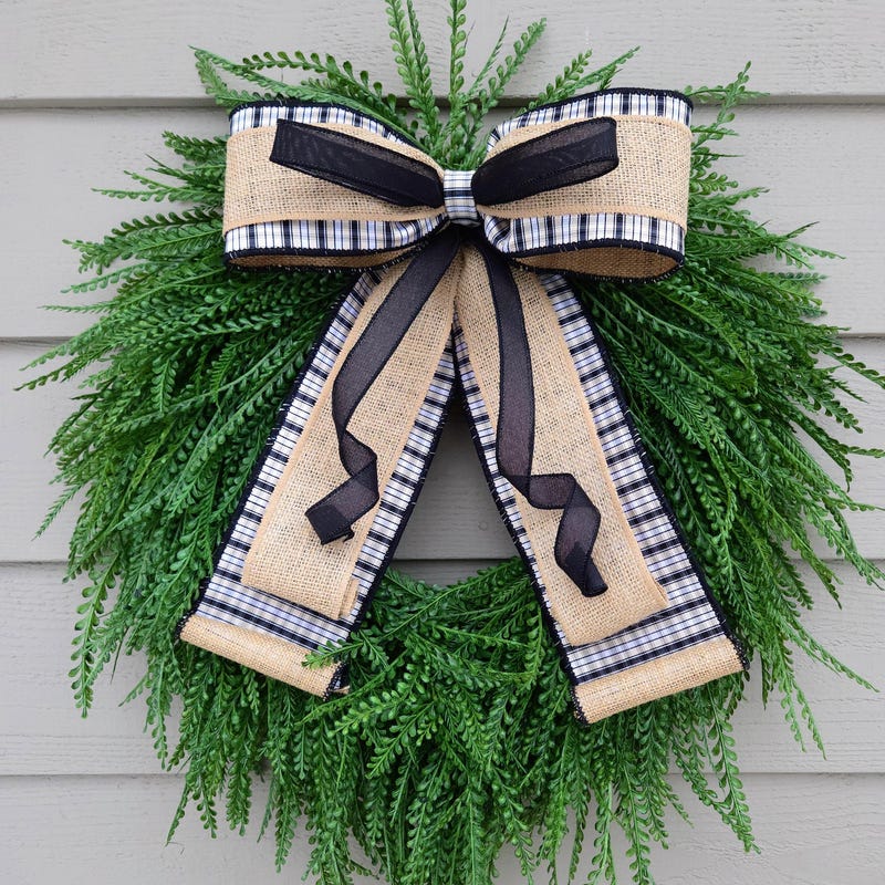 Bead Grass Green Oval Wreath
