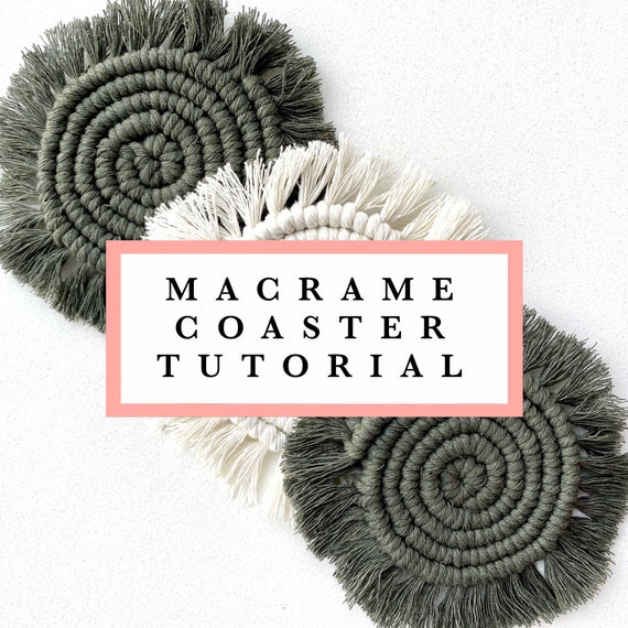 Macrame coasters cotton rope cording small woven coasters