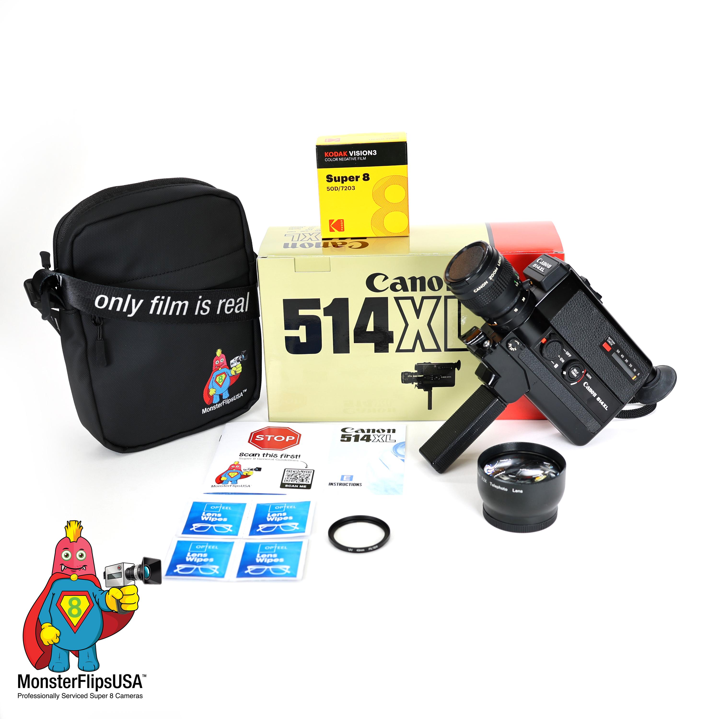 Canon 514XL Super 8 Camera: Serviced, Tested, With Optional Lens