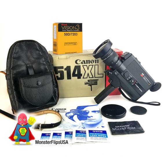 Canon 514XL Super 8 Camera: Serviced, Tested, With Optional Lens