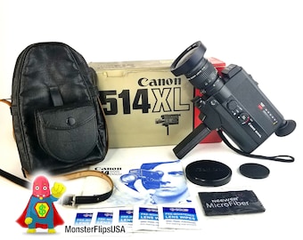 Canon 514XL Super 8 Camera ULTIMATE Set - Professionally Serviced & Fully Tested with OPTIONAL C-8 Wide Attachment, Wide Lens, or 1.4x tele