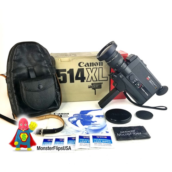 Canon 514XL Super 8 Camera ULTIMATE Set - Professionally Serviced & Fully Tested with OPTIONAL C-8 Wide Attachment, Wide Lens, or 1.4x tele