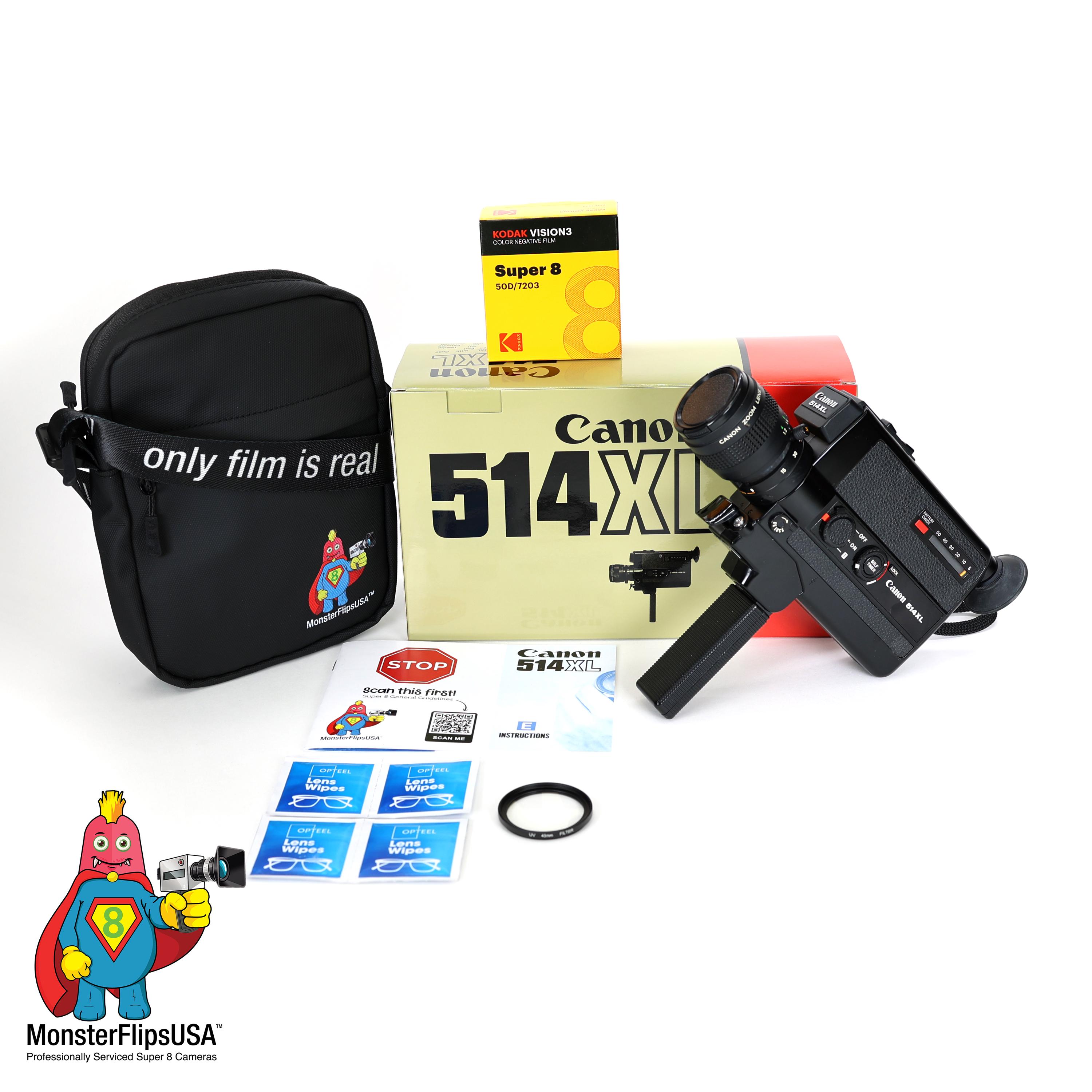 Canon 514XL Super 8 Camera: Serviced, Tested, With Optional Lens