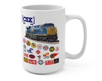 CSX Railroad Train Logo Coffee Mug 15oz