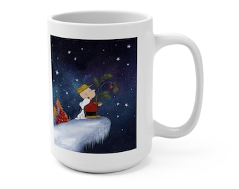 Taza de Charlie Brown con las verdades navideñas de 15 oz - Taza de Peanuts, taza navideña, taza festiva, taza de café, regalo para fanáticos de Peanuts