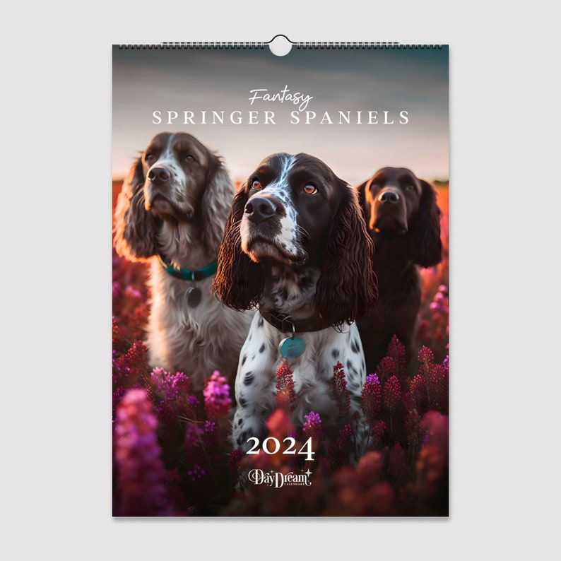 Fantasy Springer Spaniels 2024 Wall Calendars Etsy