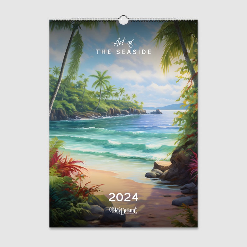 Art of the Seaside 2024 Wall Calendar Etsy