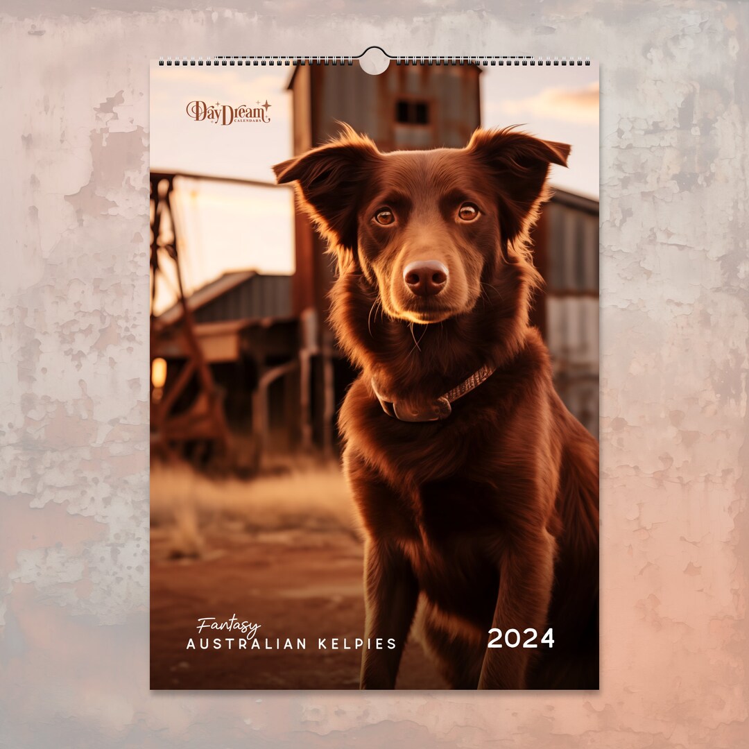 Fantasy Australian Kelpies 2024 Wall Calendar Etsy