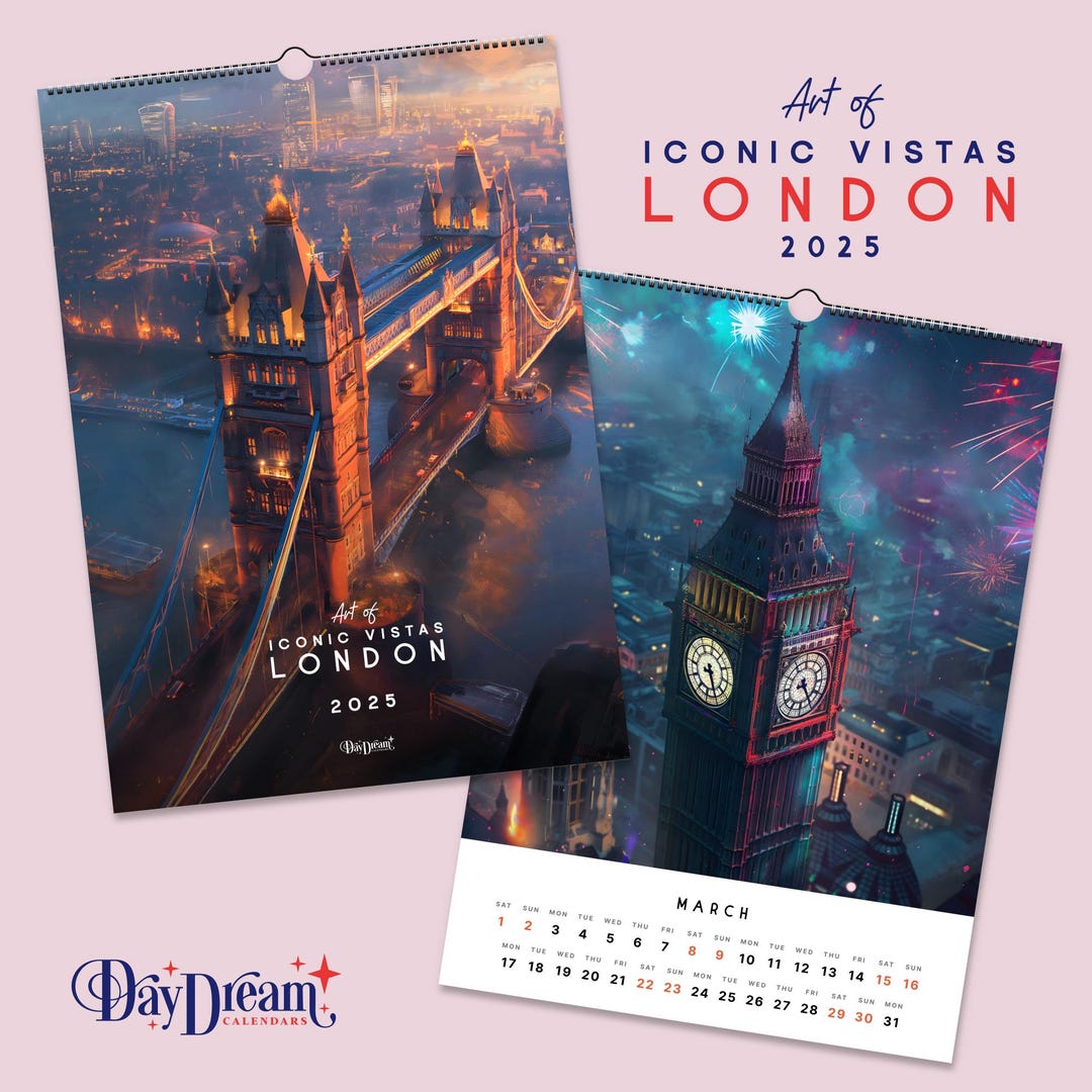 2025 Calendar Art of London Art Calendar Etsy