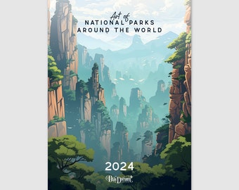 Art of National Parks Around the World: 2024 Wall calendars