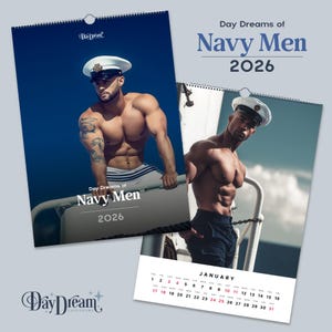 2026 - Navy Men - Handsome Men Art Calendar