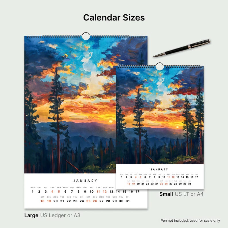 Art of Sequoia National Park Wall Calendar Etsy Australia