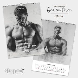 2026 - Drawn Men - Handsome Men Art Calendar