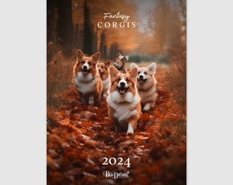 Fantasy Corgis: 2024 Wall Calendar