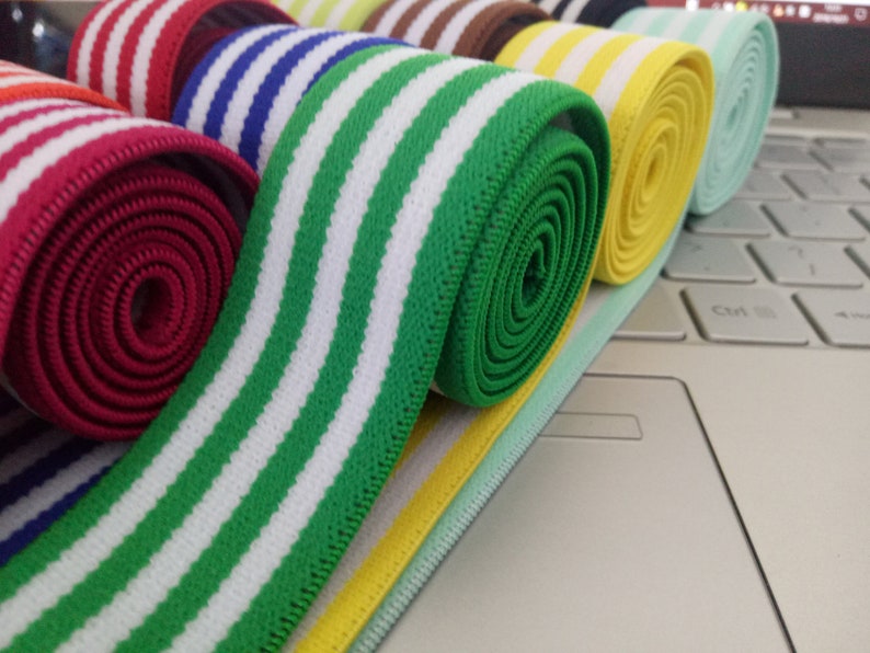 1 Inch Elastic 25MM Stripe Elastic Band Clothing Accessories Etsy
