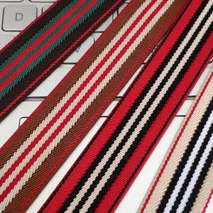Striped Elastic Band: 1 inch, 25MM - 1 Yard