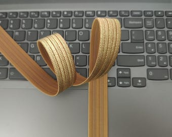 Golden Elastic Band, 1 Inch Wide Clothing Accessory – 1 Yard