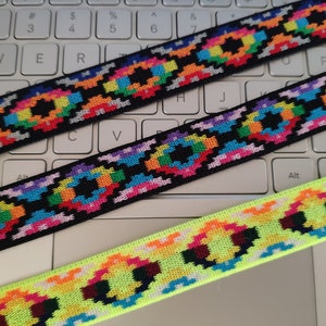 Jacquard Elastic Band: 1 inch (25MM) Clothing Accessories - 1 Yard