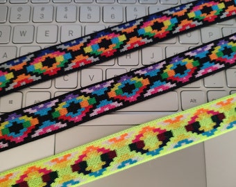 Jacquard Elastic Band: 1 inch (25MM) Clothing Accessories - 1 Yard