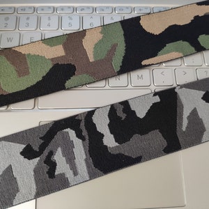 2 inch Elastic 50MM Camouflage print Elastic band，Clothing accessories -1 Yard