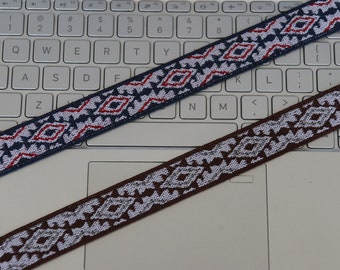 Jacquard Elastic Band: 1 inch (25MM) Clothing Accessories - 1 Yard
