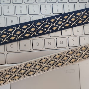 1 Zoll elastisches 25 mm Diamant Strass Gummiband, Bekleidungszubehör -1 Yard