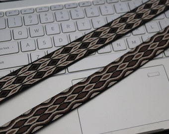 Jacquard Elastic Band: 1 inch (25MM), Geometric Pattern - 1 Yard
