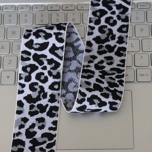 2 inch Elastic 50MM Leopard print Elastic band，Clothing accessories -1 Yard