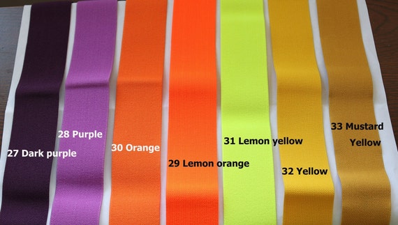 50mm /2 inch wide elastic, sold as 1, 5, 10 m, 25 colours, flat woven for  sewing