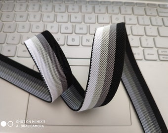 1 Inch Stripe Elastic Band: Clothing Accessories - 1 Yard