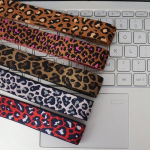 1 inch Elastic 25MM Leopard print Elastic band，Clothing accessories -1 Yard