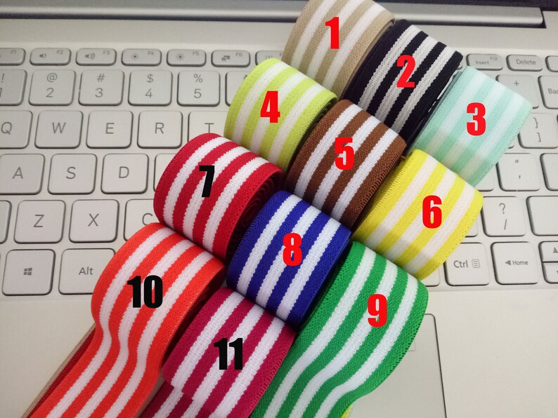 1 Inch Elastic 25MM Stripe Elastic Band Clothing Accessories Etsy