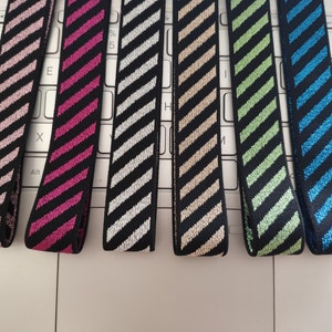 Stripe Elastic Band: 1 inch (25MM) Clothing Accessories - 1 Yard