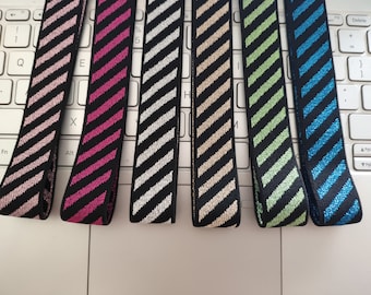 Stripe Elastic Band: 1 inch (25MM) Clothing Accessories - 1 Yard
