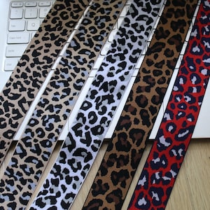 1.5 inch Elastic 40MM Leopard print Elastic band，Clothing accessories -1 Yard