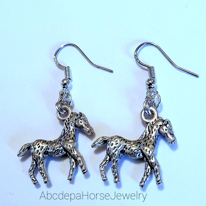 Appaloosa Palouse Dangle Silver Earrings 925 Spotted Horse | Etsy