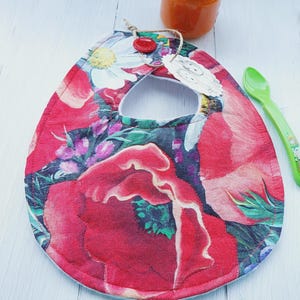 Kinderlätzchen, Babylätzchen, Floral, Stoffrecycling,  Blüten, Blumenmuster, Boho, genäht, Zero Waste,