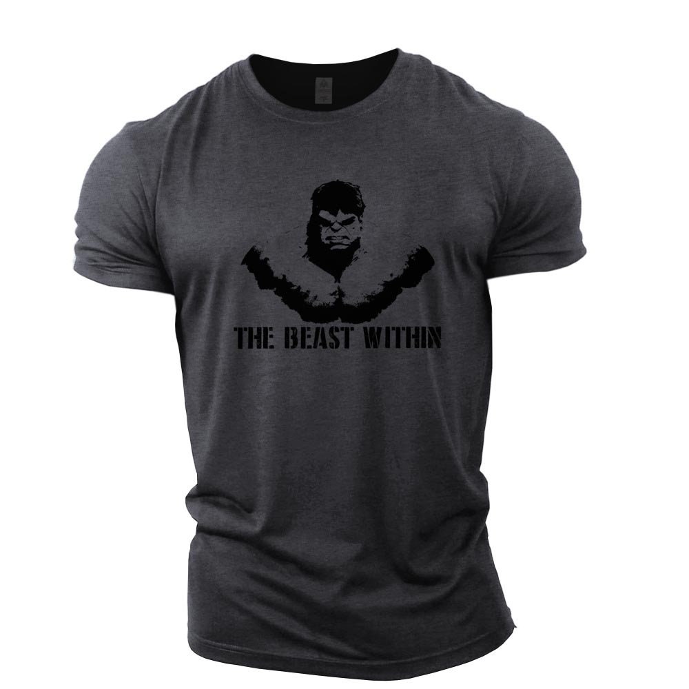 The Beast Within Hulk Mens Bodybuilding TShirt Gym / Etsy