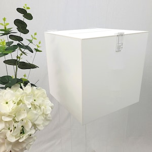 Pozo de los deseos de acrílico blanco - Pozo de los deseos de acrílico - Caja para tarjetas - Decoración de bodas - Caja para pozo de los deseos