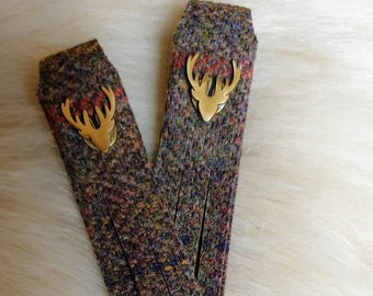 Tweed boot tassels