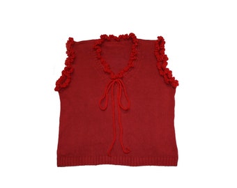 Fungi Red knit  vest