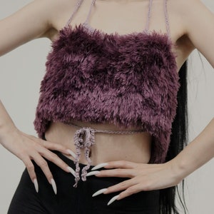 Purple up cycled top image 5