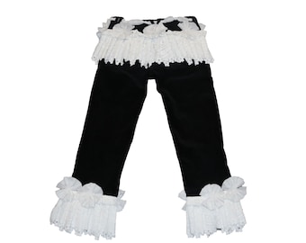 Black and white Clown velvet Capris