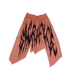 Sacrifice Orange Hand Painted Skirt