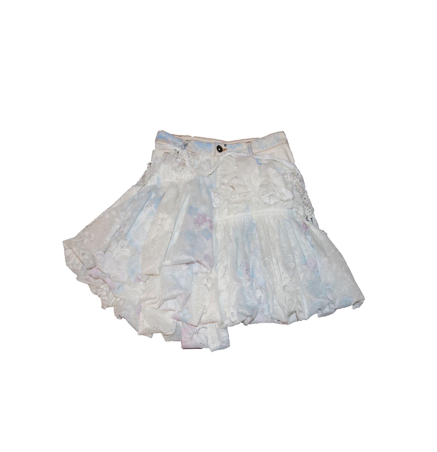 Denim Tulle Skirt