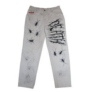 Death Hand painted Denim Pants