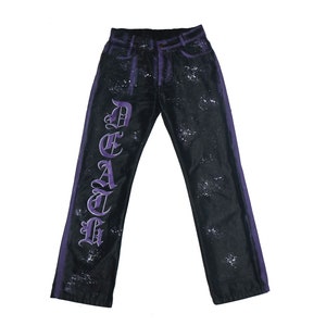 DEATH Hand Painted Vintage Pants